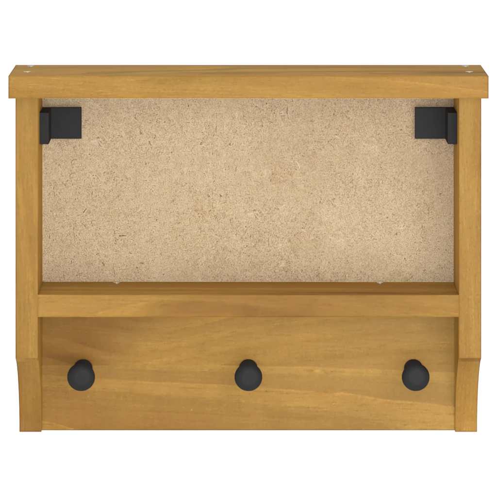 Wall-mounted Coat Rack SANDNES 45x12x35 cm Solid Wood Pine